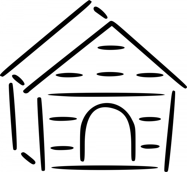Dog House coloring page image