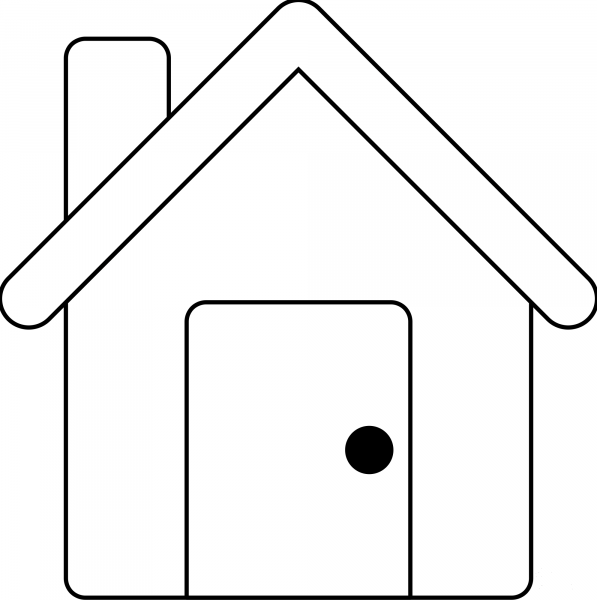 Dog House coloring page image