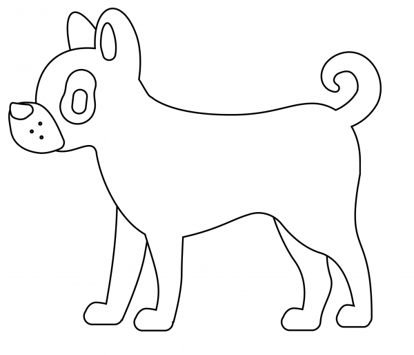 Dog Side Emoji coloring page image