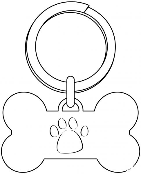 Dog Tag coloring page image