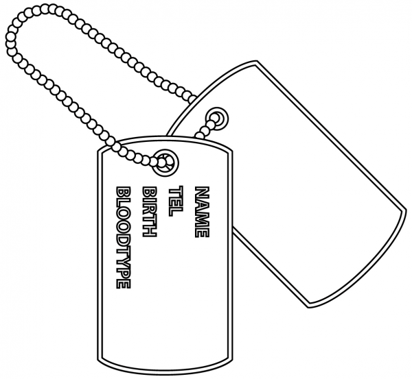 Dog Tag coloring page image