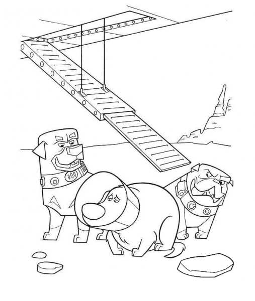 Dogs are sad coloring page image