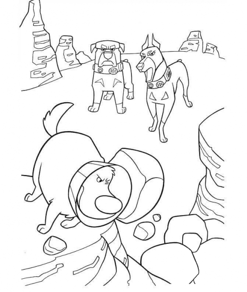 Dogs coloring page image