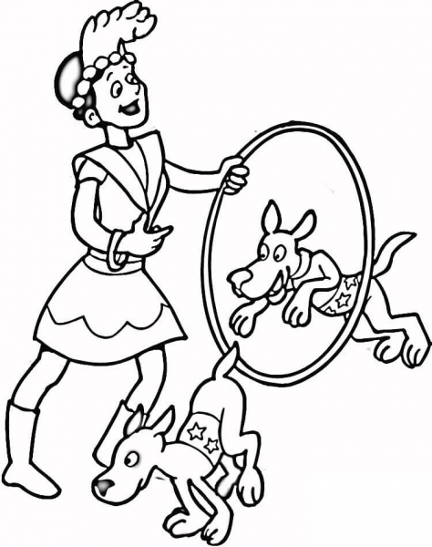 Dogs Jumping  coloring page image