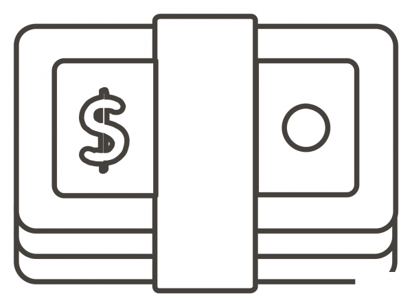 Dollar Banknote coloring page image