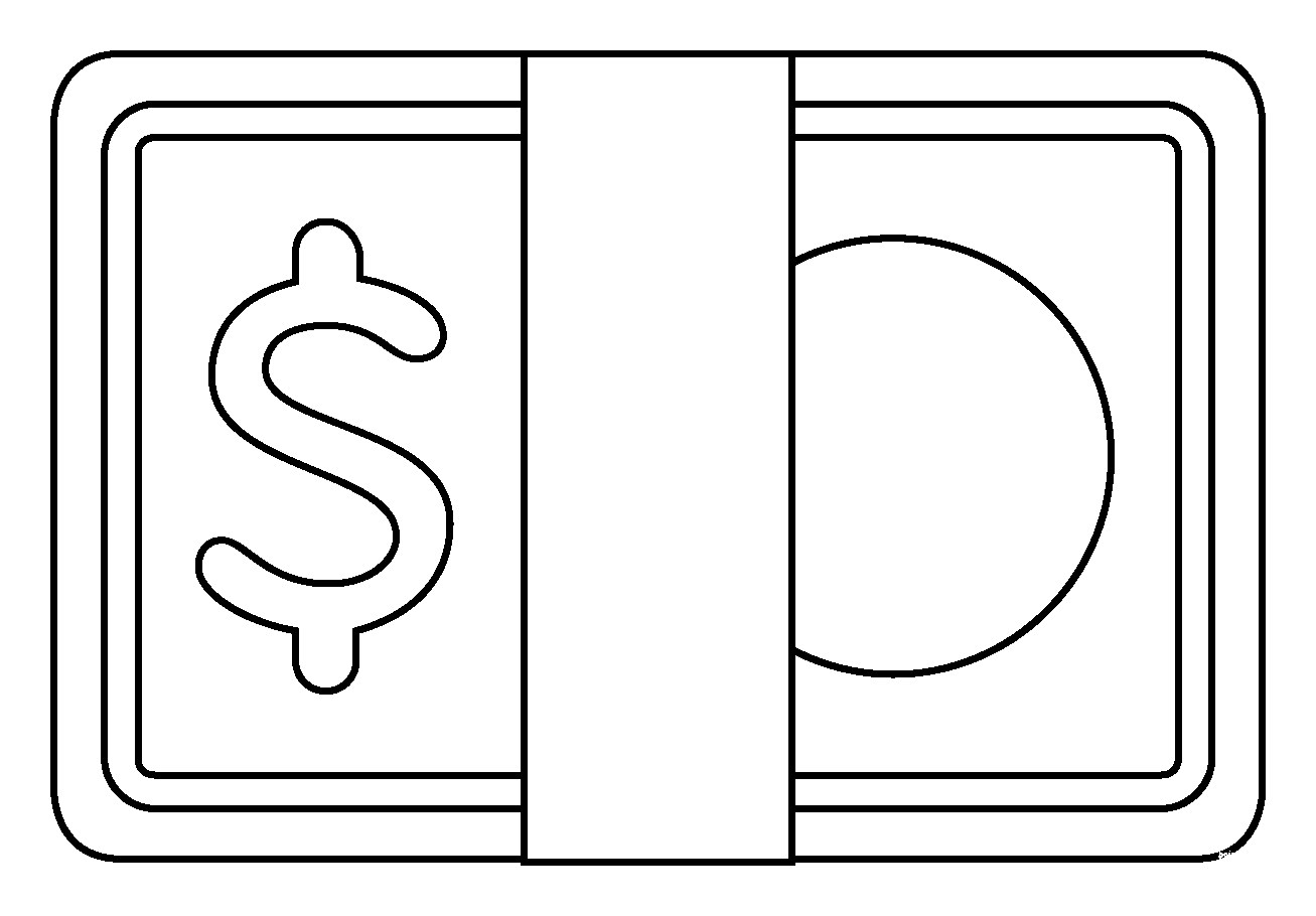 Dollar Banknote Emoji coloring page - ColouringPages