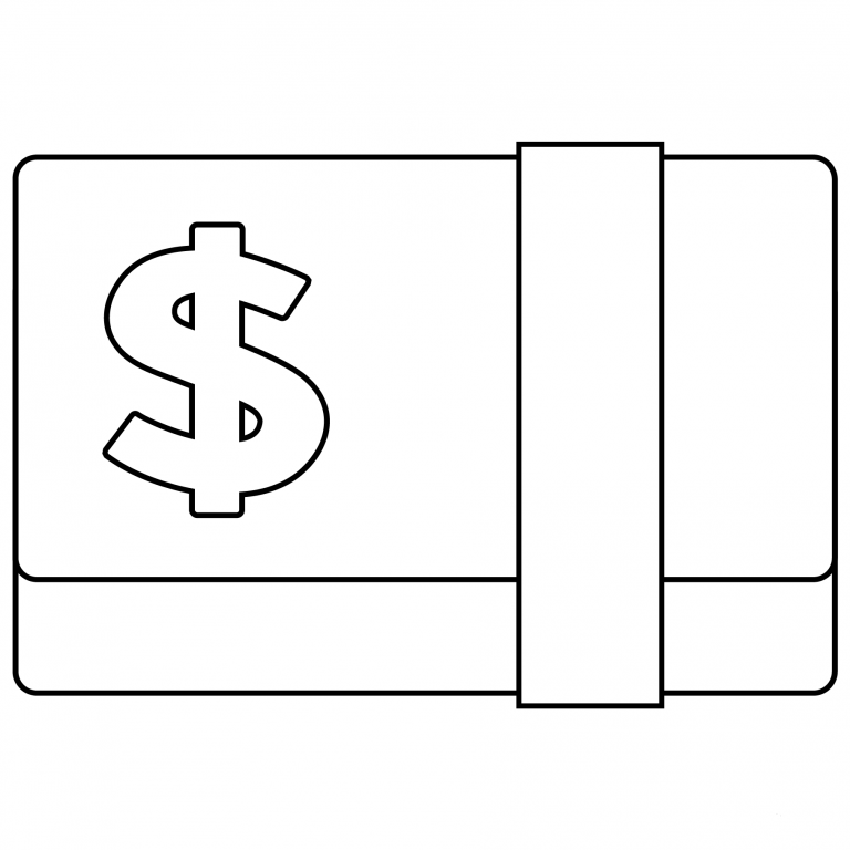 Dollar Banknote Emoji coloring page - ColouringPages