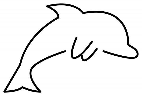 Dolphin Emoji coloring page image