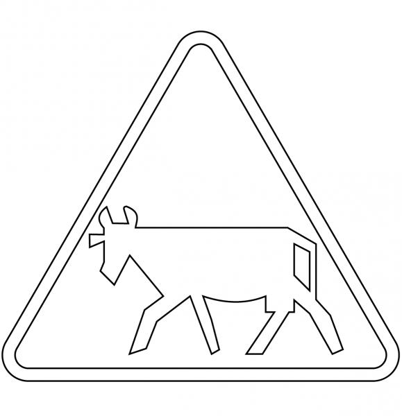 Domestic Animals A-18A coloring page image