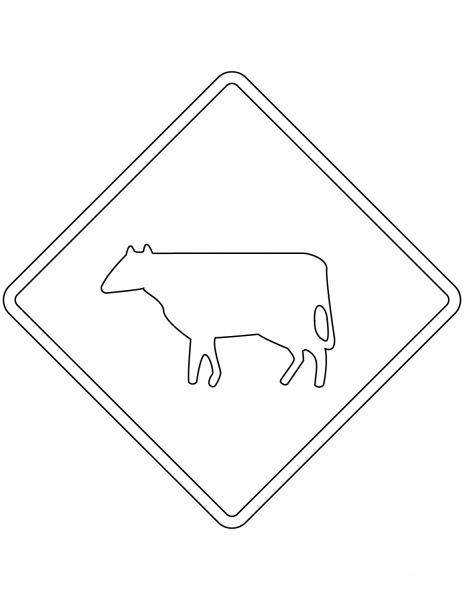 “Domestic Animals” Sign in Argentina coloring page image