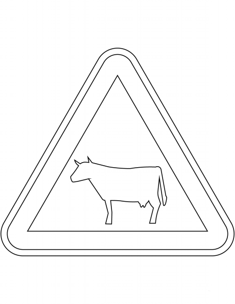 “Domestic Animals” Sign in Portugal coloring page image