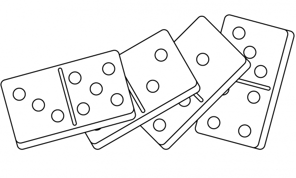 Domino Effect coloring page image