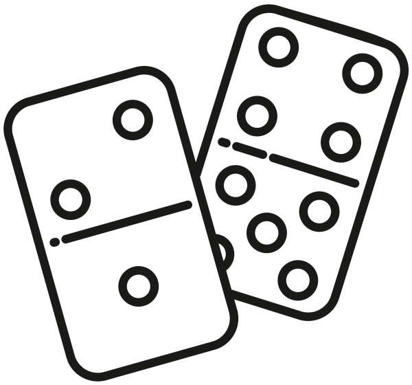 Dominoes coloring page image