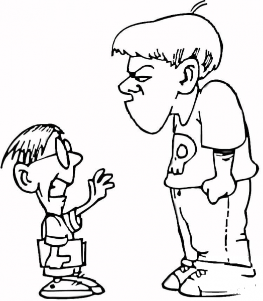Don’t bully. Be a friend.  coloring page image