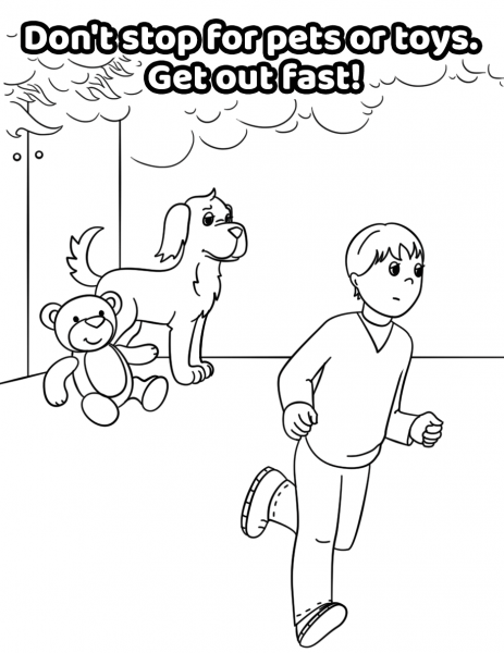 Don’t Stop for Pets or Toys coloring page image