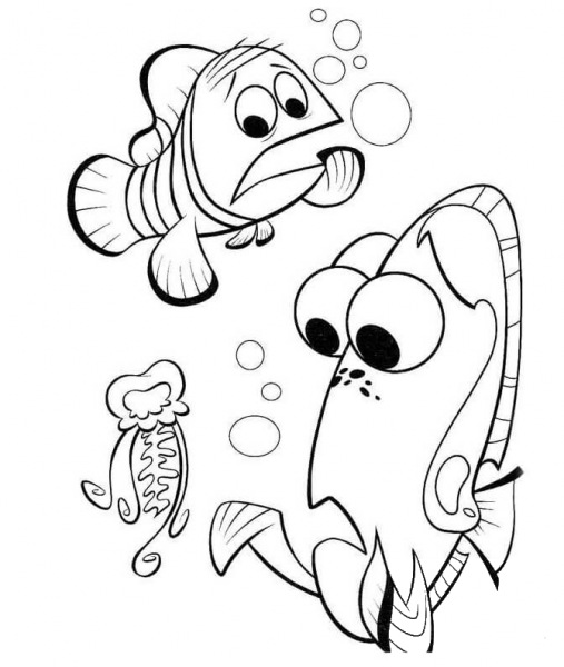 Don’t Touch Jelly Fish! coloring page image
