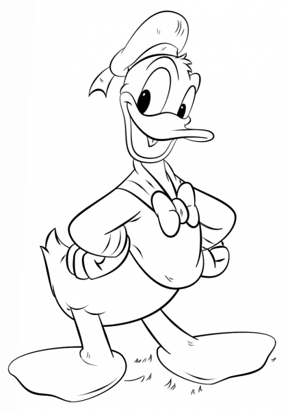 Donald Duck coloring page image