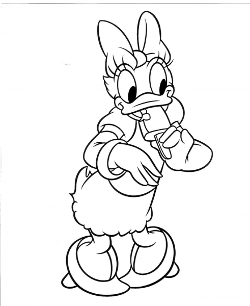 Donald Duck’s Girlfriend  coloring page image