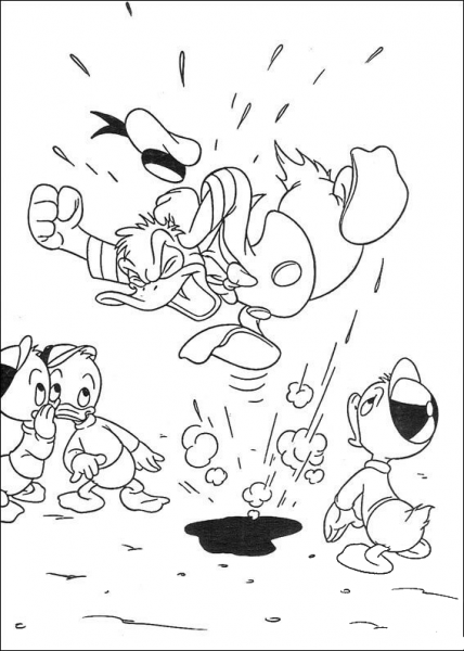 Donald is Angry  coloring page image