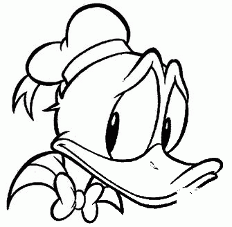 Donald is Sad  coloring page image