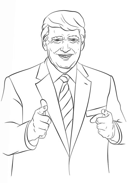 Donald Trump  coloring page image