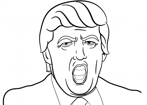 Donald Trump coloring page image