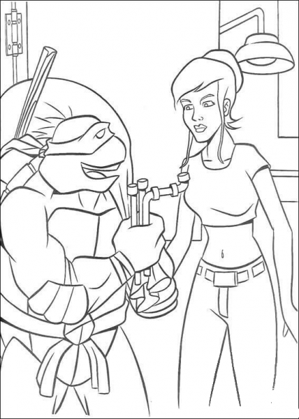 Donatello And O’neil  coloring page image