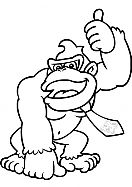 Donkey Kong Country Returns coloring page image