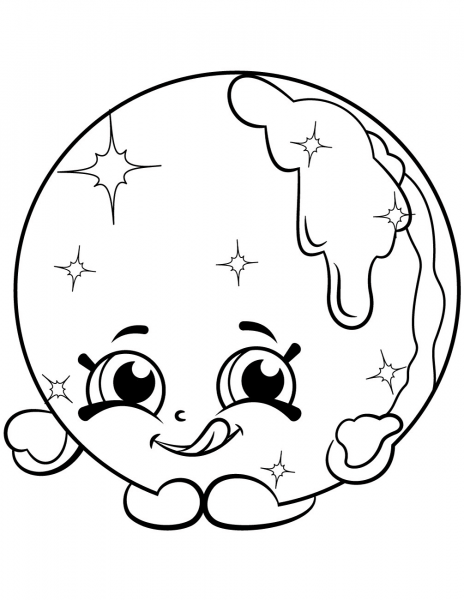 Donna Donut Shopkin coloring page image