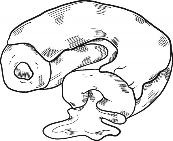 Donut coloring page image