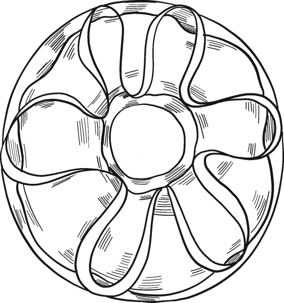 Donut coloring page image