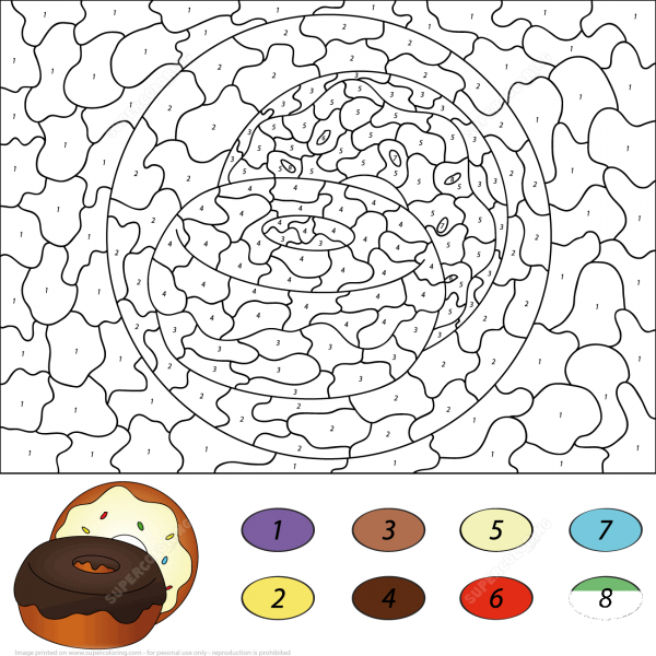 Donuts Color by Number image