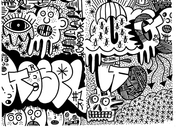 Doodle 3 coloring page image