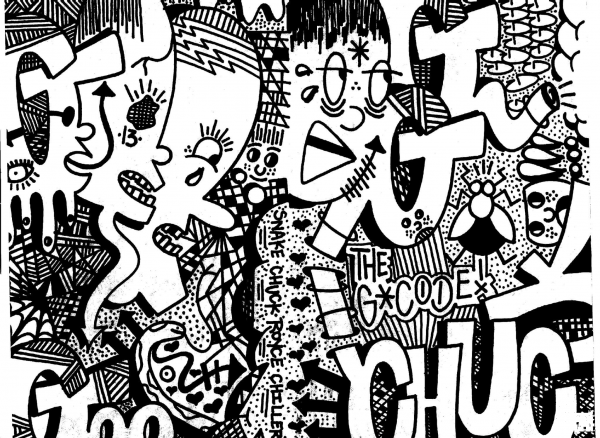 Doodle coloring page image