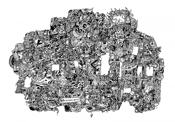 Doodling by Kris Man coloring page image