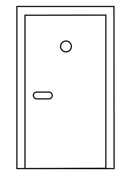Door Emoji coloring page image