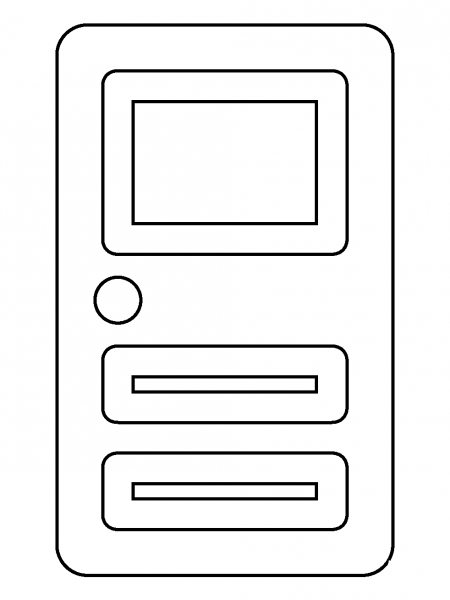 Door Emoji coloring page image