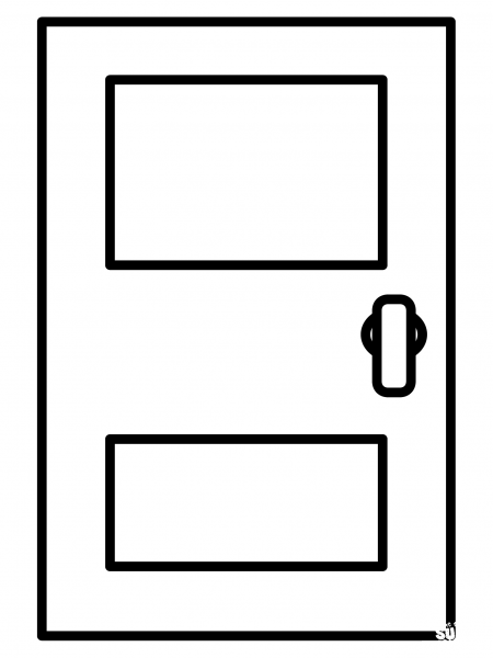 Door Emoji coloring page image