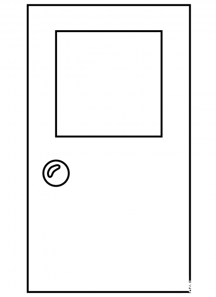 Door Emoji coloring page image