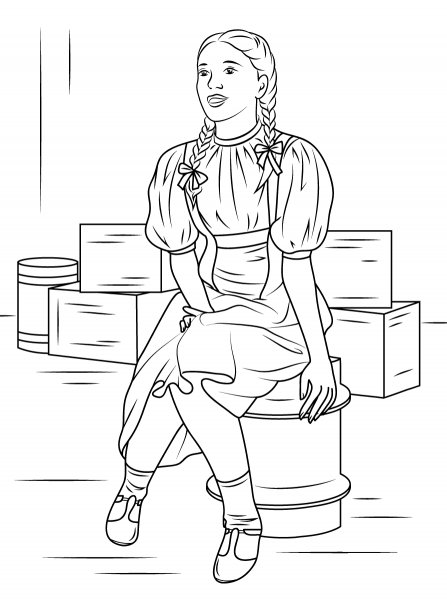 Dorothy Gale coloring page image