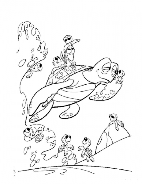 Dory Play Hide And Seek  coloring page image