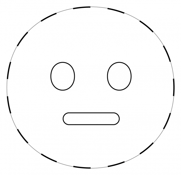 Dotted Line Face Emoji coloring page - ColouringPages