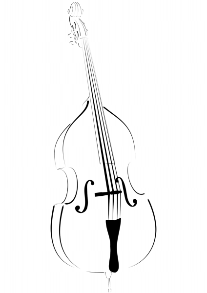 Double Bass coloring page image