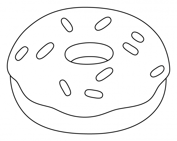 Doughnut Emoji coloring page image