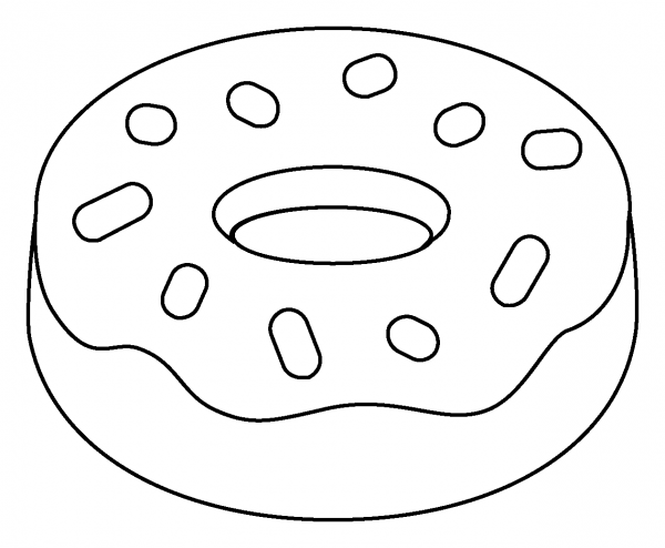 Doughnut Emoji coloring page image