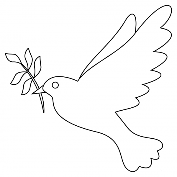 Dove coloring page image