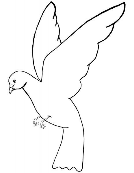 Dove coloring page image