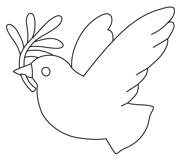 Dove Emoji coloring page image