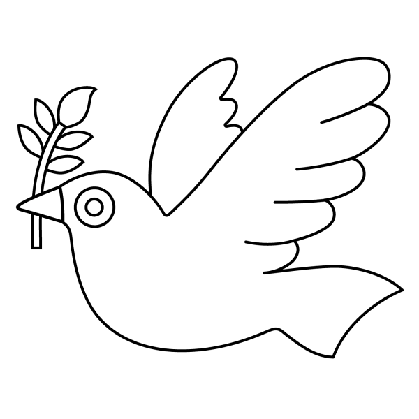 Dove Emoji coloring page image