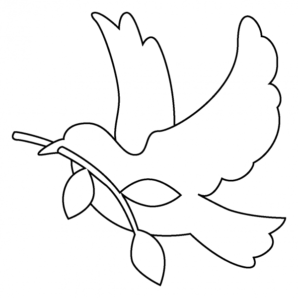 Dove Emoji coloring page image